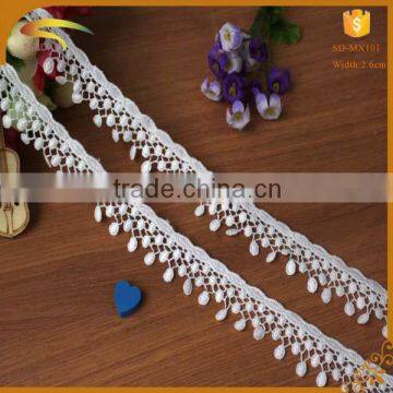 Custom Cheap Beautiful 100% Cotton Guipure Chemical Embroidery Franch Lace Trim Wholesale photo-4