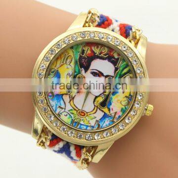 2016 Hot Sales Wholesale China Watches Nylon Strap Rose Gold Simple Fashion Watches Girls photo-6