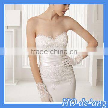 HOGIFT Simple Bra Small Trailing Fishtail Wedding Bridal,Marry You Deep V-neck Sleeveless Sexy Mermaid Wedding Dress photo-3