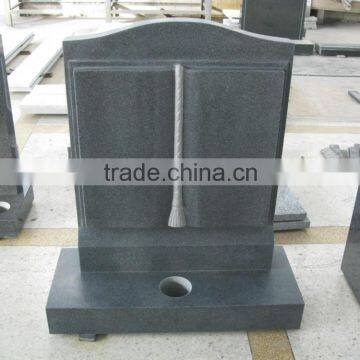 European style book shape granite tombstone