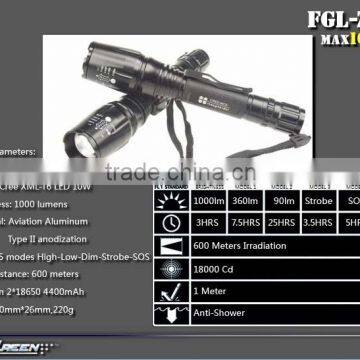 Rechargable 18650 Battery Zoom Function T6 LED Torch photo-3