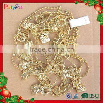 2015 Hot Sell Wholesale Decorative Plastic Bead Chains with Christmas Tree