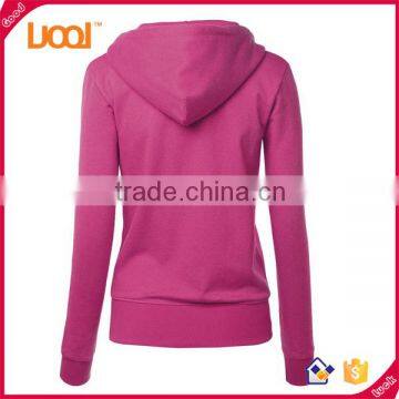 Fashion 100% Cotton Fleece Woman Jackets , Custom Embroidered Hoodies Sweatshirts Wholesale photo-3