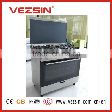 free standing electric oven in 90cm with 5 burners gas cooker