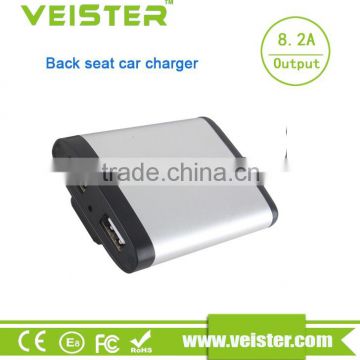 Veister Cheap Wholesale new model 4 USB Car Charger with powerbank 6ft TPE cable for back seat passengers