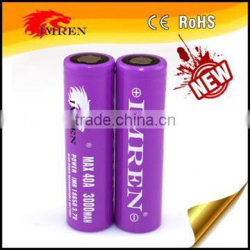 Authentic original quality IMREN 18650 3000mah 40A discharge Li-Mn rechargeable battery for E-bike battery