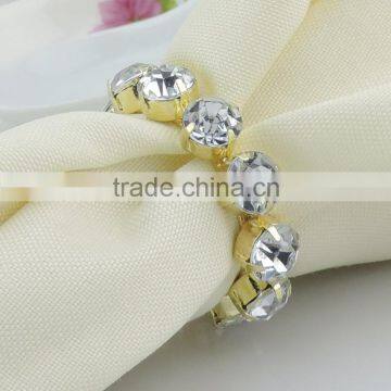 Table Decoration & Accessories Type crystal acrylic stones napkin ring