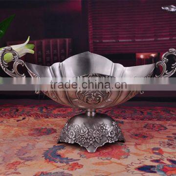 tin color zinc alloy plated lead cadmium free antique fruit dish