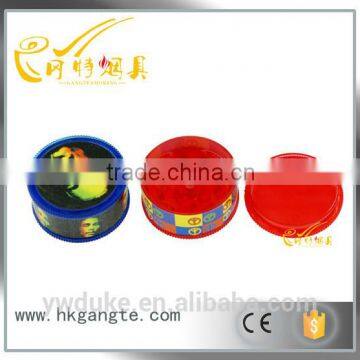 Chinese Wholesale 3 parts plastic Metal Spice tobacco Grinder GT05006