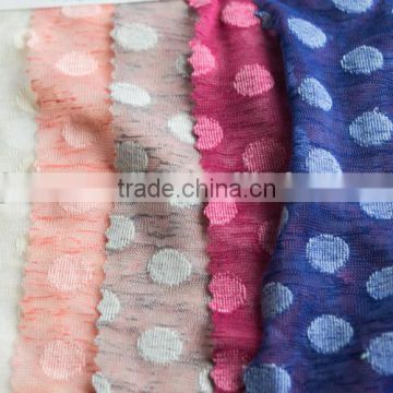 new dot cut flowers TC chiffon