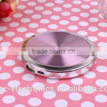 Fashion Design Portable Mirror Power Bank With Cable Usb Mobile Charger for Women and Promotional Gift photo-3