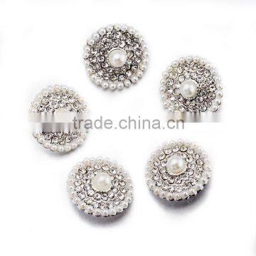 wholesale glittering rhinestone buttons,Flower crystal pearl button