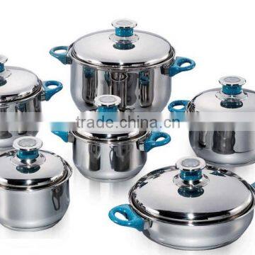 12pcs set stainless la sera cookware/vitrex cookware/megaware cookware