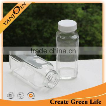 Eco Clear Square Wide Mouth Bottle 8 oz