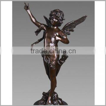 Garden Modern Art Bronze Angel Boy Sculpture for Decoration