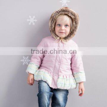 DB1460dave bella 2014 winter infant coat baby wadded jacket padded jacket outwear winter coat jacket thicker outwear