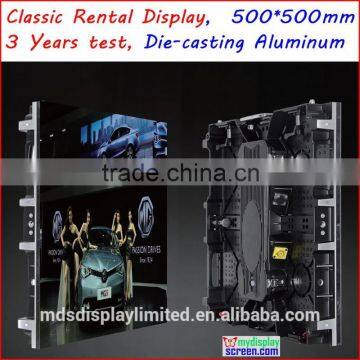 Classic 4.8mm rental die-casting rental display, 500mm*500mm, ultra slim, high refresh rate, classic and stable