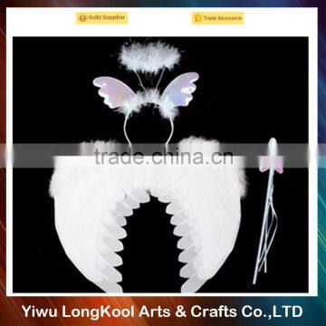 2016 factory direct sale fairy butterfly wings set white feather wings for party decoration