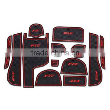 Car interior accessories gate slot mats for Honda FIT(high configuration)2014 14pcs/set