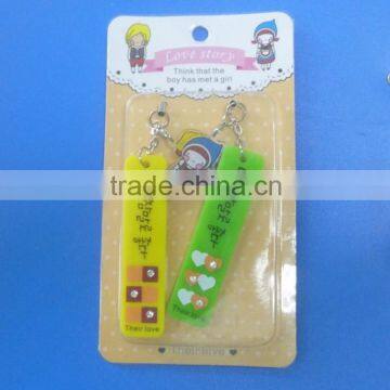 fancy rubber soft pvc mobile phone straps