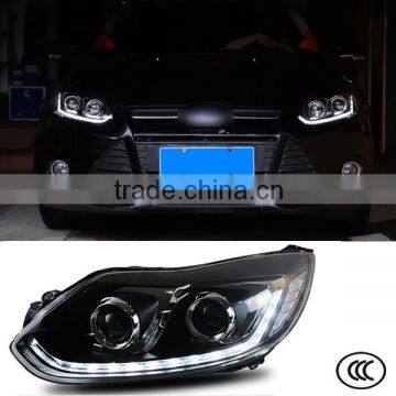 Car Head Lamp Bifocal Lens Guiding Light LED Headlights For Ford Focus 3 2010 2011 2012 2013 2014                        
                                                Quality Choice