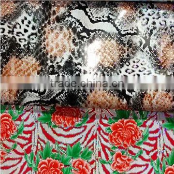 2015 New flower Pattern PVC leather