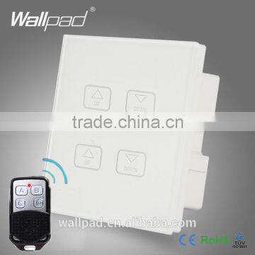 Hot Sales Wallpad White Crystal Glass LED Light Wireless Remote 4 Gang 2/3 Way Dimming Touch Screen Dimmer Wall Light Switches