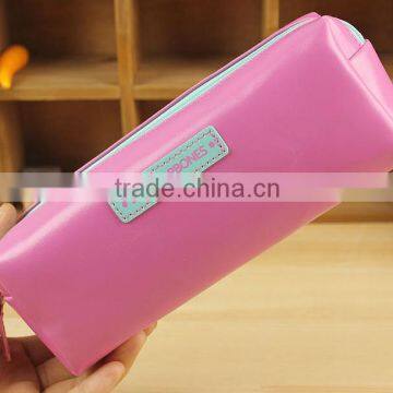 Pink PU Pencil Case ,Cute Pen Bag