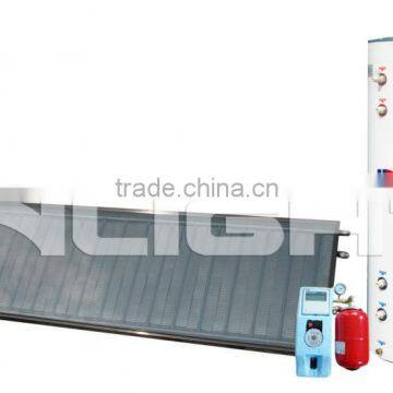 split aluminum copper manifold flat plate solar water heater