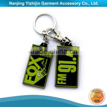 Eco-friendly two side soft pu key chain