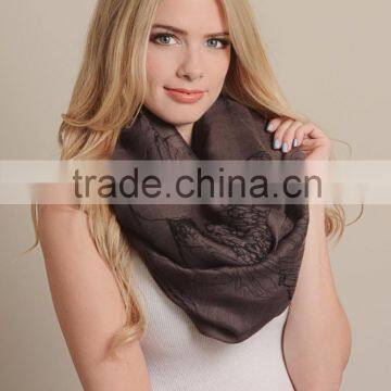 Factory Direct Sale 100% Polyester Infinity Scarf With Animal Print