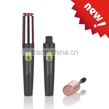 Unique matte black empty mascara with fiber brush