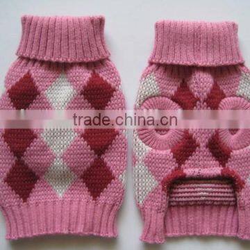 pink pet sweater/dog clothes