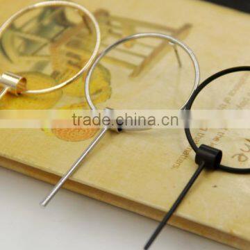 New Arrival Woman Fashion Simplicity Circle Brass Stud Earrings photo-5