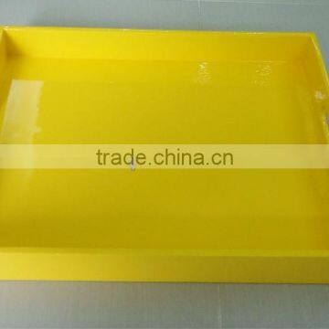 Home yellow lacquer tray