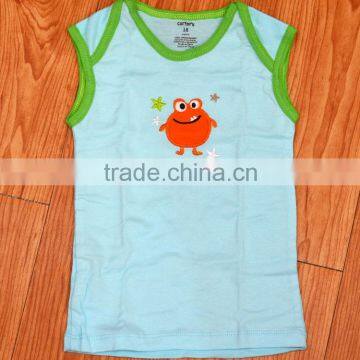 Baby Cloths Sleeveless Printed Cotton Tshirts for Baby photo-5