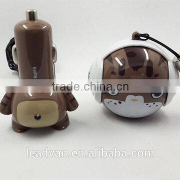 2 in 1 5V 2.1A Hangings Cartoon Monster Design Micro USB Car Charger photo-3