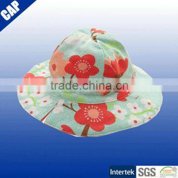 Children wide brim summer bucket hat