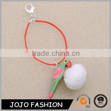 Kids Colorful Light Silver Wooden Bird Wire Bangles Kids Bracelet