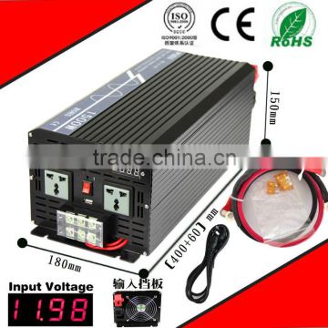 1500W 12VDC-220VAC pure sine wave inverter UPS power supply inverter AC charge home inverter