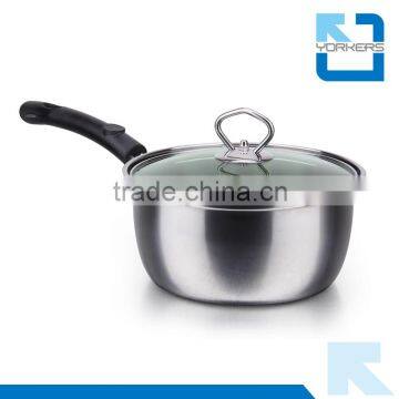 Stainless Steel Hot Single Handle Milk Pot & Stock Pot