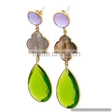 Wonderful Design High Quality Peridot Hydro Earrings, Silver Peridot Earring