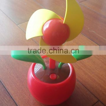 2015 new design hot sale mini USB fan with apple shape table USB fan