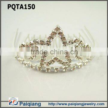 New arrival fashionable full rhinestone star tiara crown