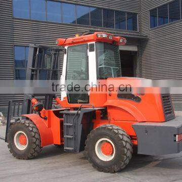 Heavy construction equipment high quality rough terrain forklift truck SZM C3500 with Weichai engine