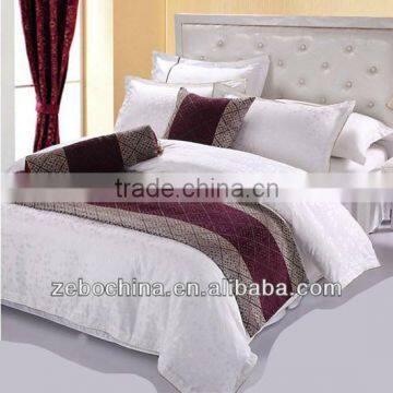 Nantong Factory Price White Color Wholesale Hotel Design Cotton Bed Sheet photo-2