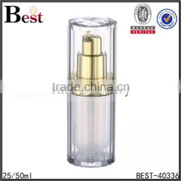 25ml 50ml luxury airless cosmetic packaging bottle aluminum pump sealing type