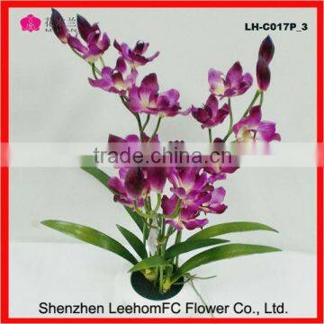 artificial flower for home decoration wholesale latex orchid plants in ceramic pot