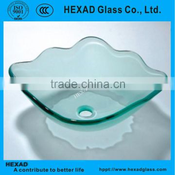 Supply Tempered Glass Bathroom Wash Basin