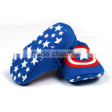 new fashion baby prewalker shoes blue star hot selling high quality lovely crochet fancy girl shoes for kids